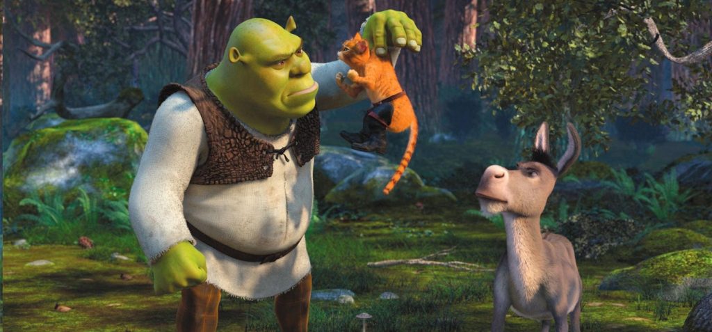 Shrek e il gatto con gli stivali