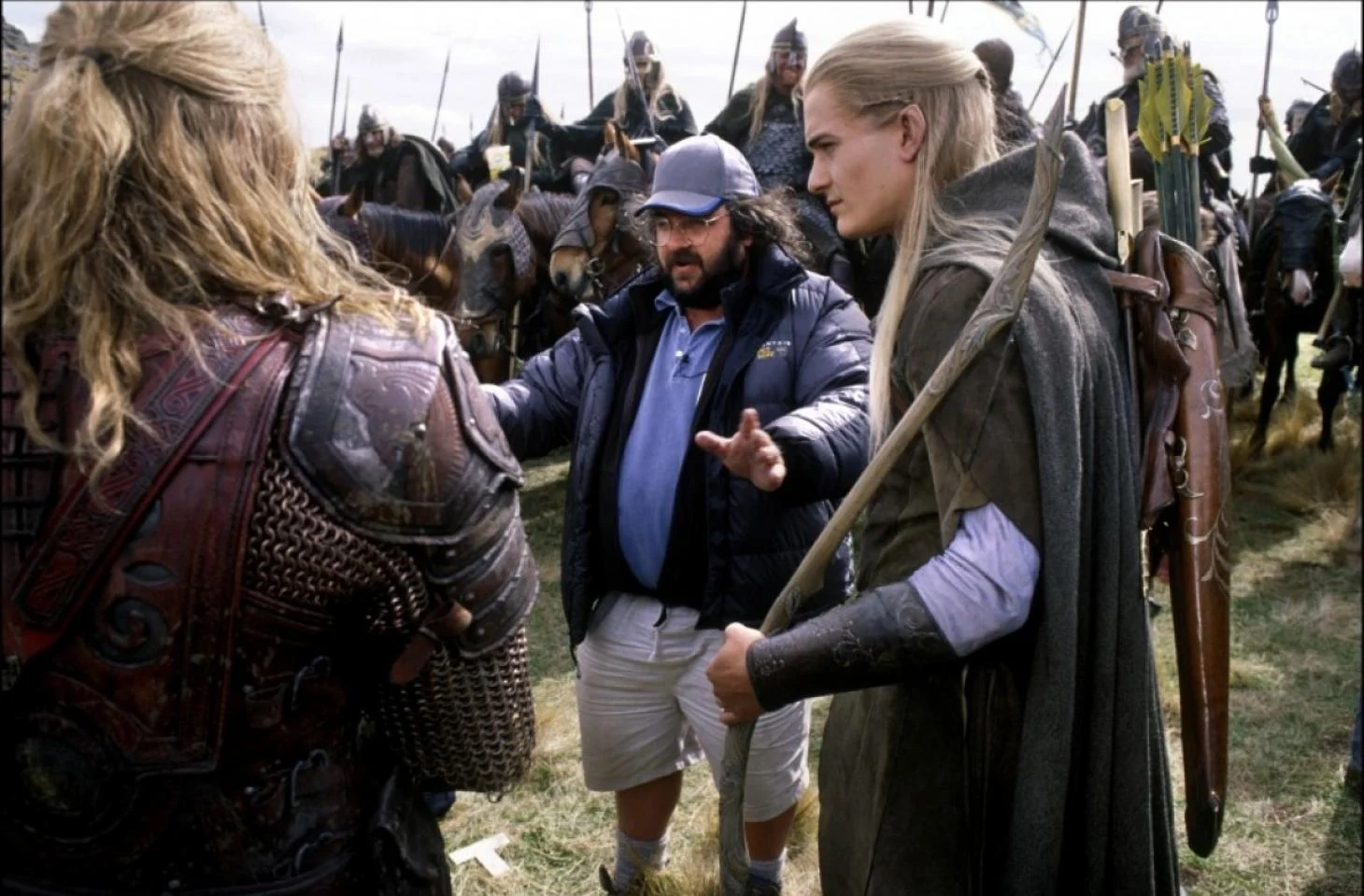 Foto regista con Rohirrim di Théoden