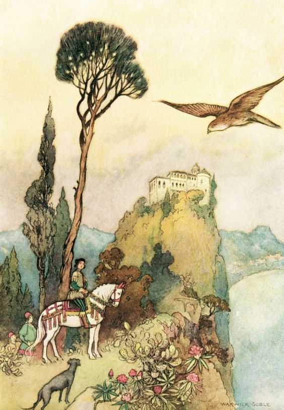 Illustrazione di Sole, Luna e Talia di Warwick Goble