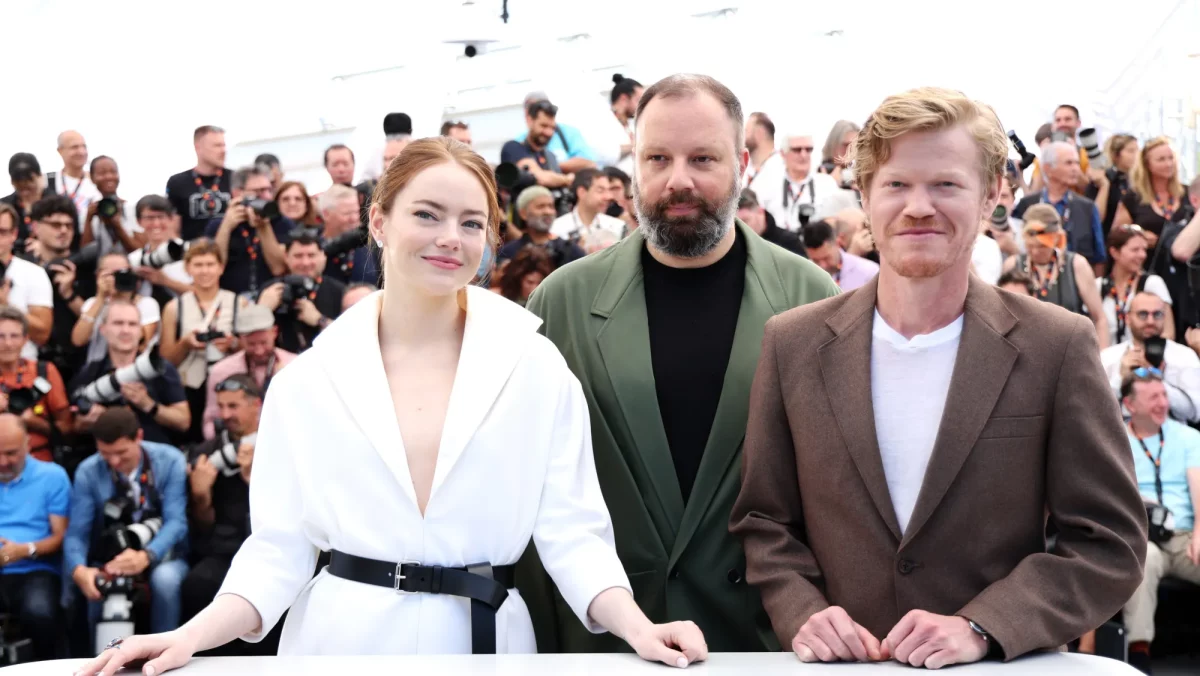 Foto di Lanthimos con Stone e Plemons