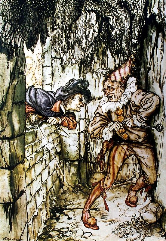 Il barile di Amontillado illustrato da Arthur Rackham (1867 - 1939) di Edgar Allan Poe