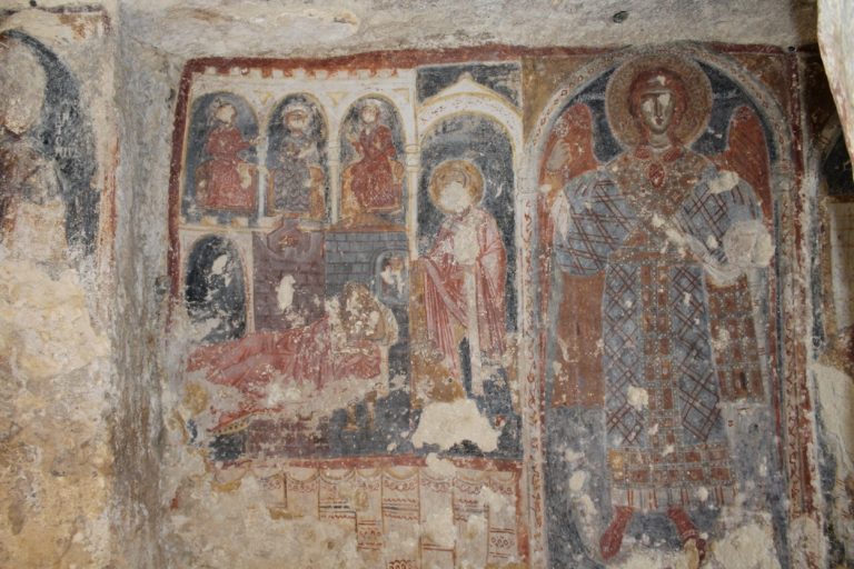 Affresco nella chiesa rupestre di Santa Margherita (Mottola, Ta) raffigurante il miracolo di San Nicola