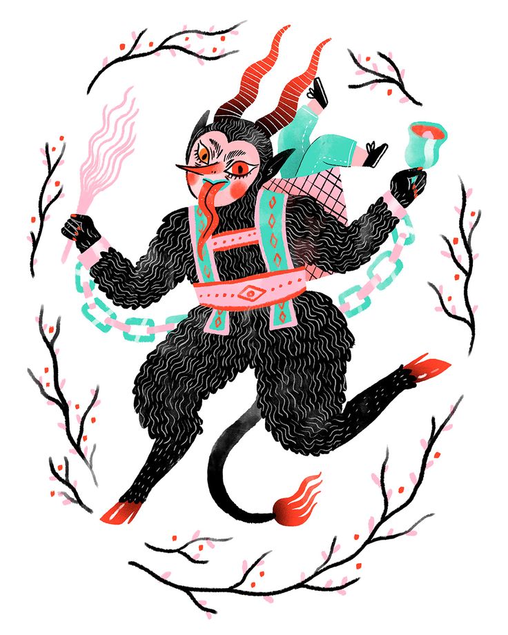 Il Krampus illustrato da Sonia Lazo