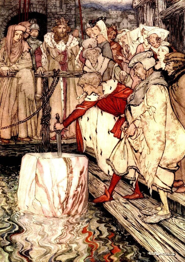 The romance of King Arthur and his knights of the Round Table di Sir Thomas Malory illustrato da Arthur Rackham.